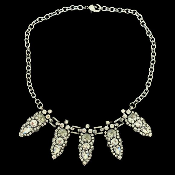 Jewelry - Rhinestone Silver Tone Necklace /Choker